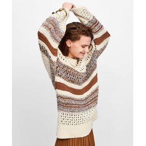 Zara oversized contrast sweater
